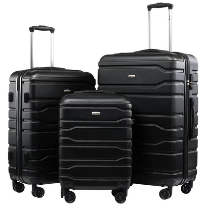 Rolling luggage set travel suitcase on wheels