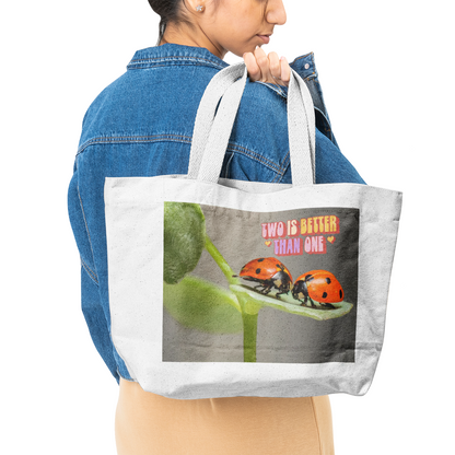 Two Are Better Than One Heavy Duty and Strong Natural Canvas Tote Bags