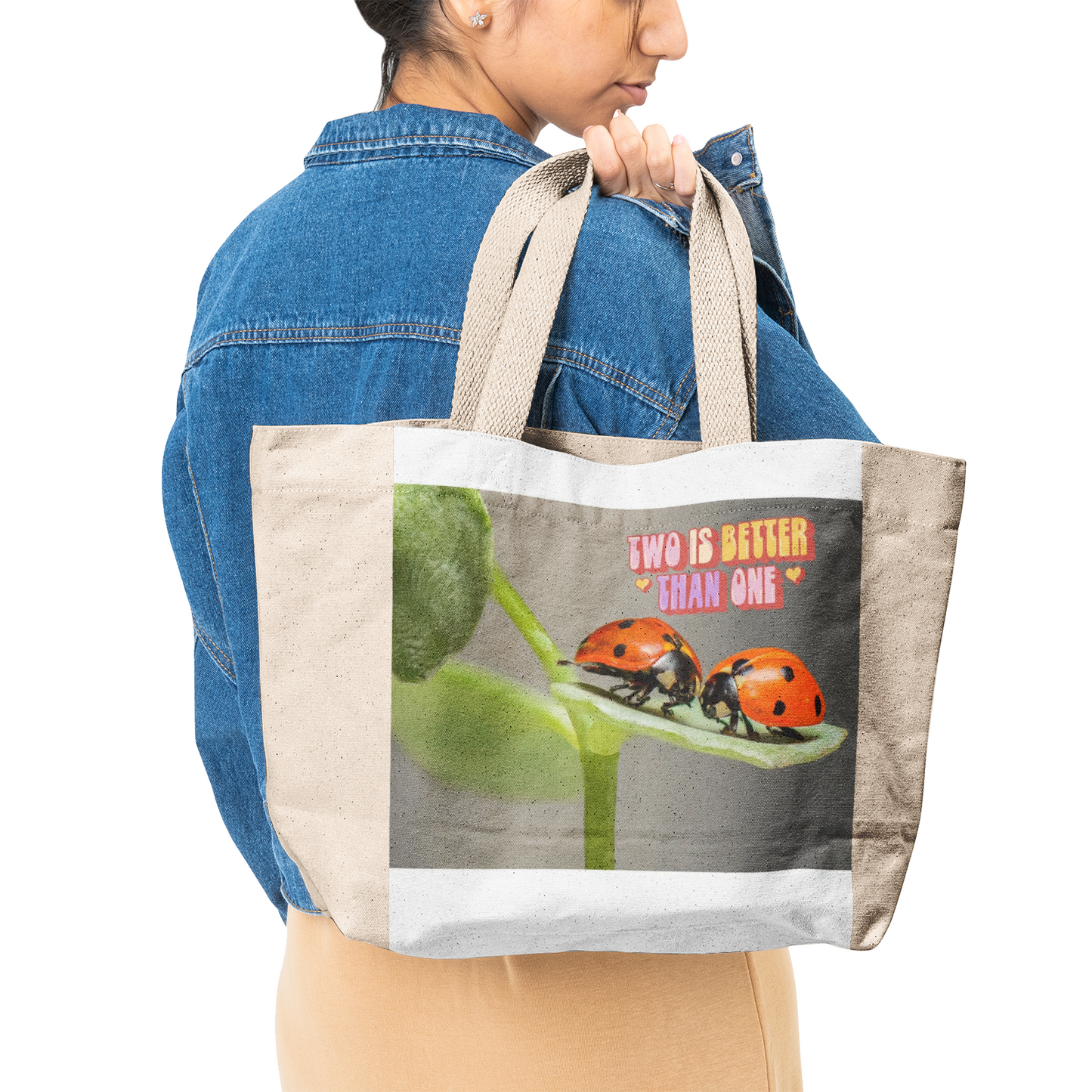 Two Are Better Than One Heavy Duty and Strong Natural Canvas Tote Bags