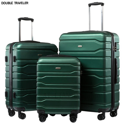Rolling luggage set travel suitcase on wheels