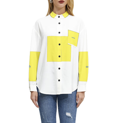 Comfy Long Sleeve Button Up Casual Shirt Top