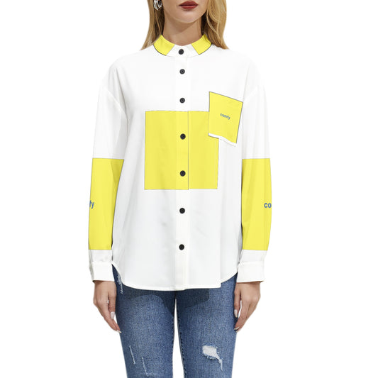 Comfy Long Sleeve Button Up Casual Shirt Top