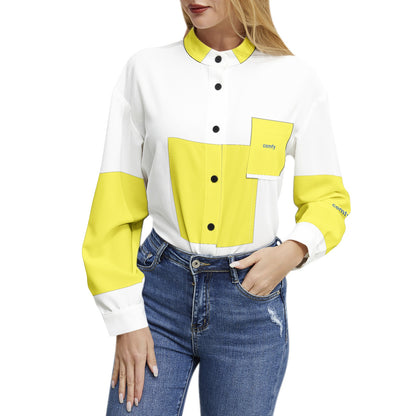 Comfy Long Sleeve Button Up Casual Shirt Top