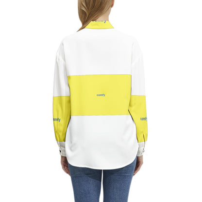 Comfy Long Sleeve Button Up Casual Shirt Top