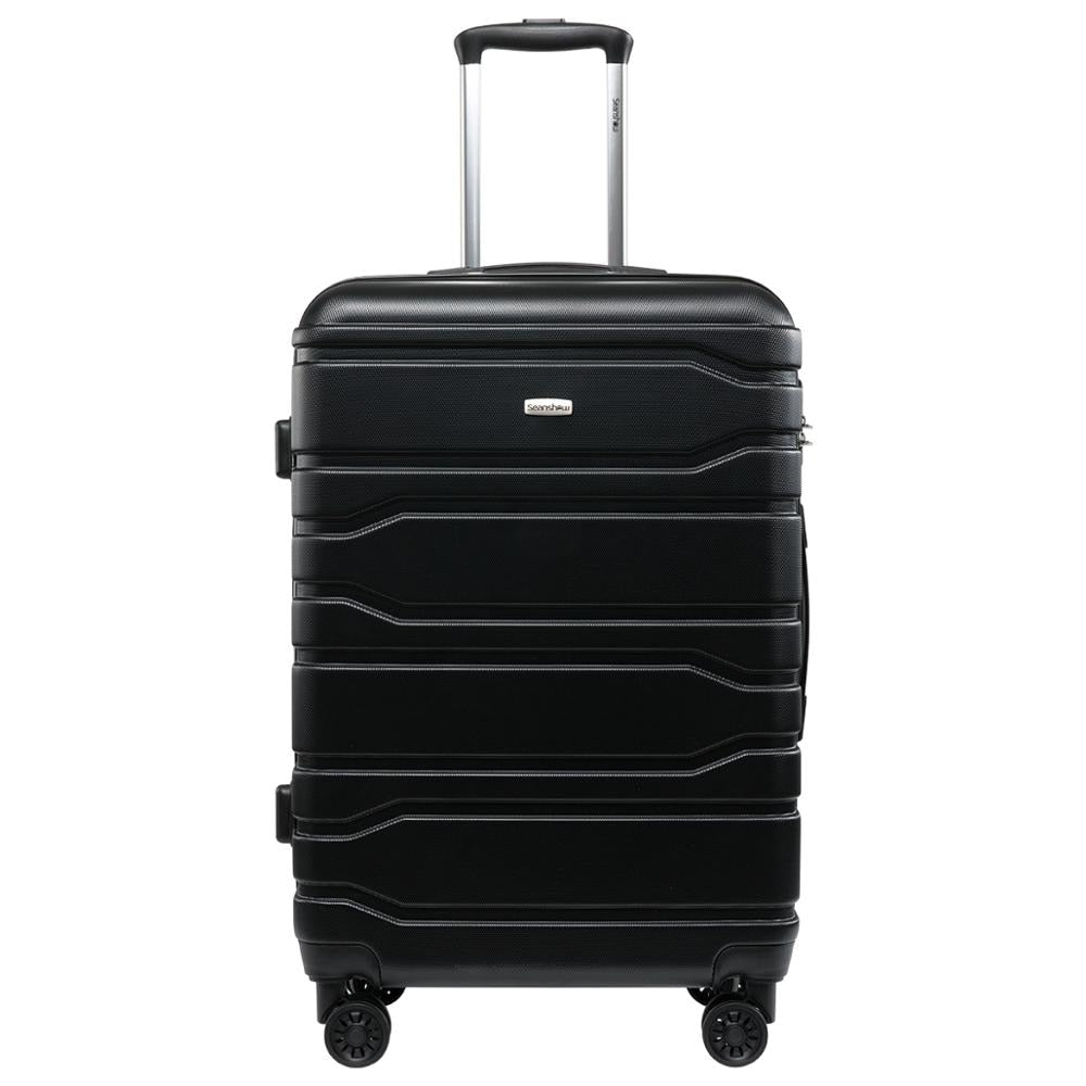 Black Rolling luggage travel suitcase on wheels