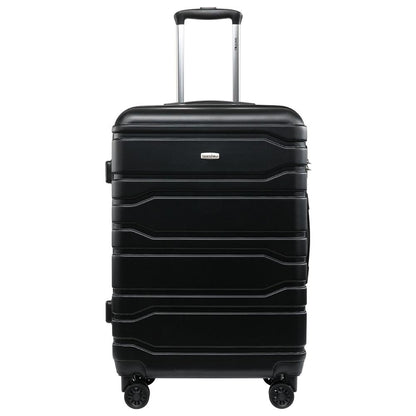 Black Rolling luggage travel suitcase on wheels