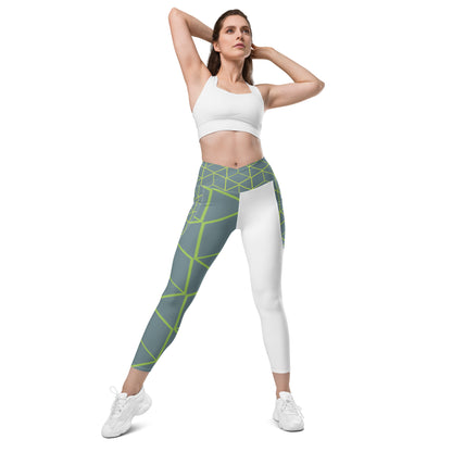 Multicolored Crossover leggings with pockets