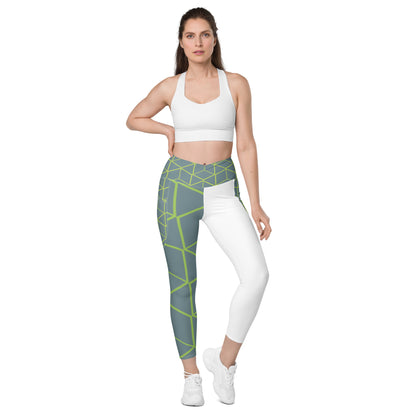 Multicolored Crossover leggings with pockets