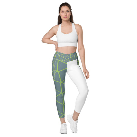Multicolored Crossover leggings with pockets