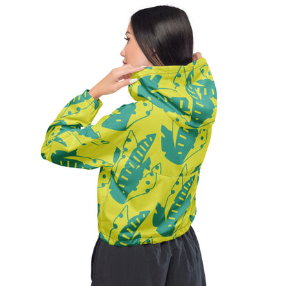 Women’s cropped-hoodie windbreaker