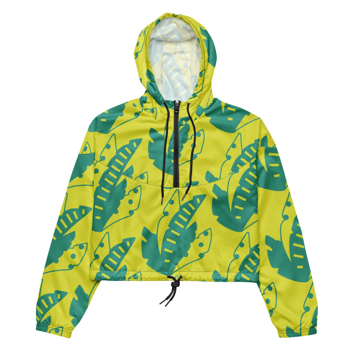 Women’s cropped-hoodie windbreaker
