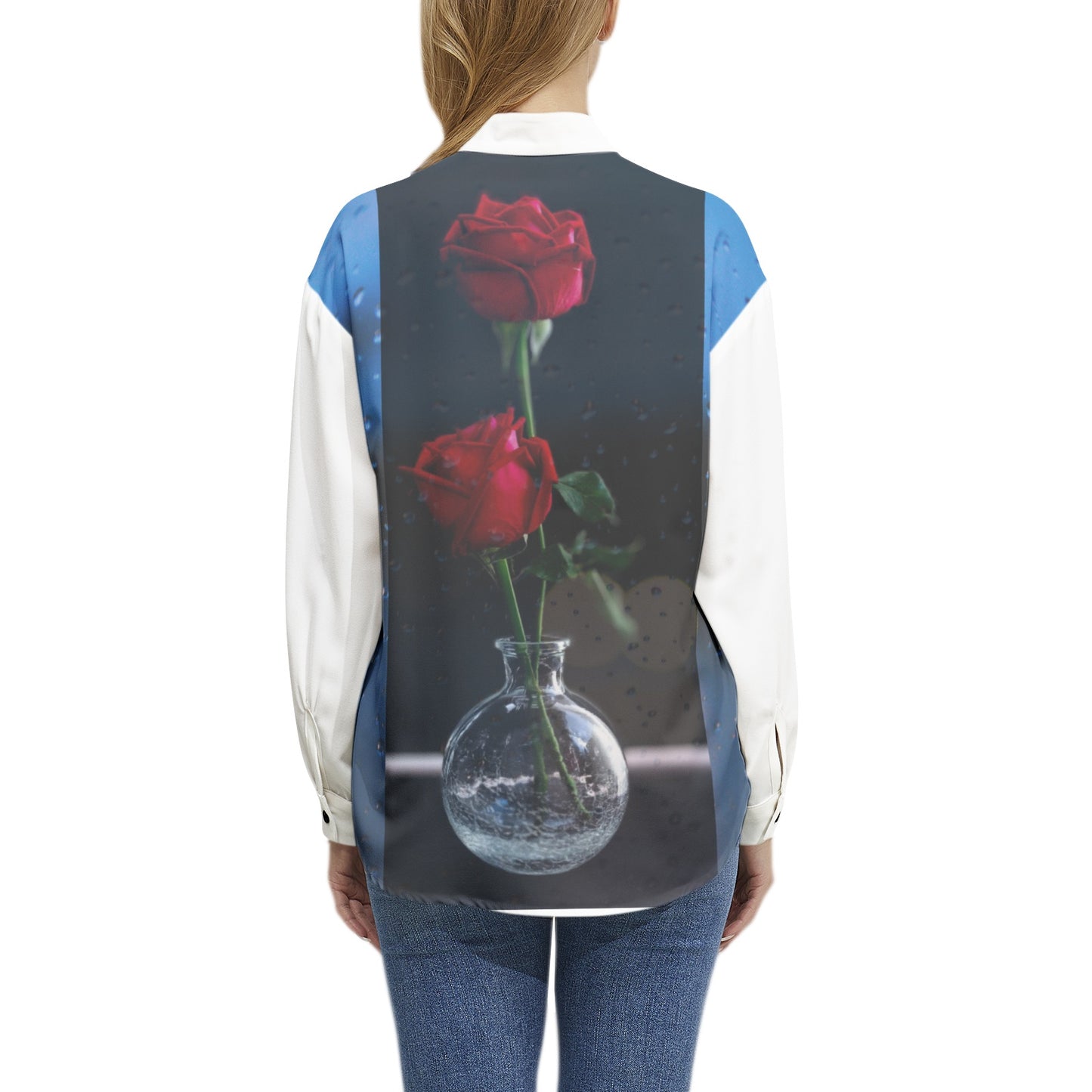 Multicolored Long Sleeve Button Up Casual Shirt Top