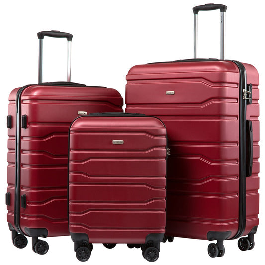  Rolling luggage set travel suitcase on wheels