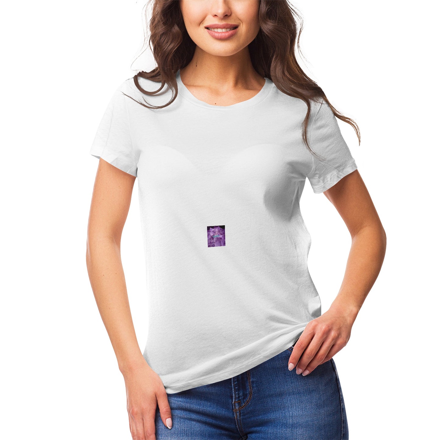 Women's Ultrasoft Pima white Cotton T‑shirt