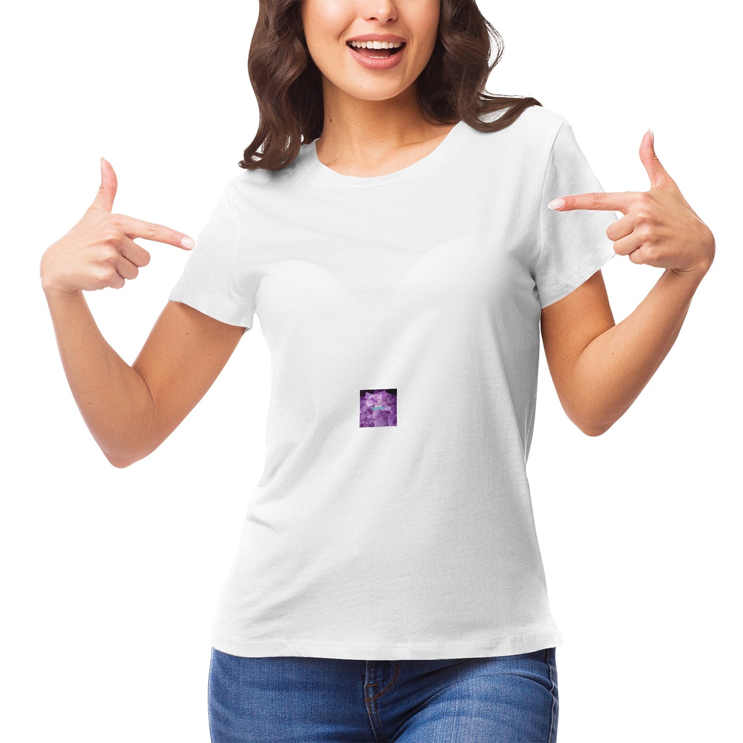 Women's Ultrasoft Pima white Cotton T‑shirt