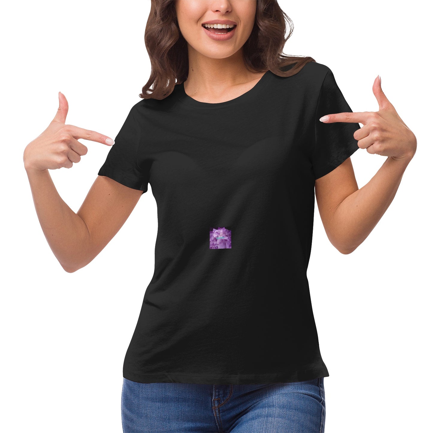 Women's Ultrasoft Pima white Cotton T‑shirt