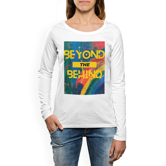 Women's Crew Neck White Long sleeve T-shirt
